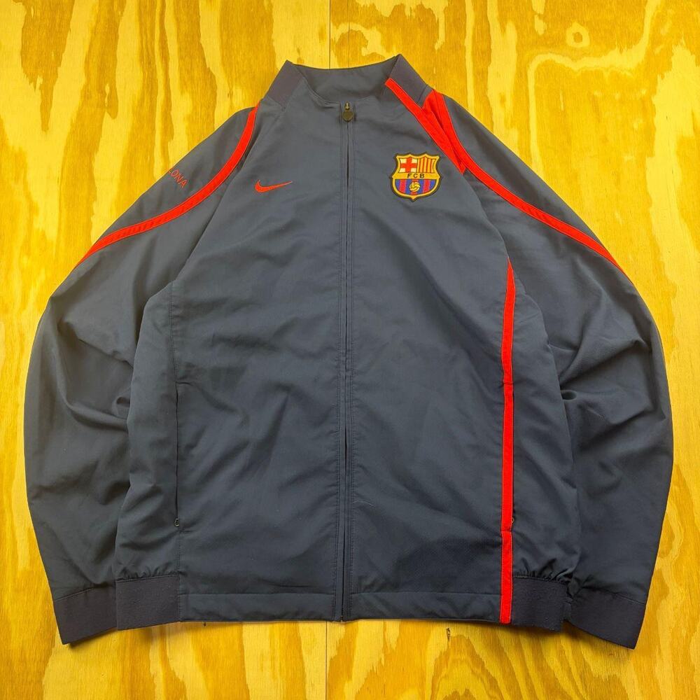 Vintage Y2K Nike FC Barcelona 2004/05 Training Jacket – Red Piping – Men’s XL